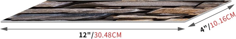 TUOKING 27-Pieces Stone Composite Subway Tiles Peel and Stick Backsplash 4"x 12" PVC Self-Adhesive Matte Brick Texture Wall Tiles Stick on Kitchen Bathroom(LPM-17-27PCS) - Image 5